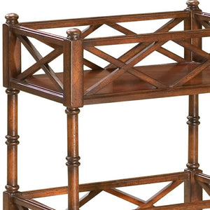 HomeRoots Plantation Cherry Mobile Server - Stylish Vintage-Design Bar Cart with Wheels & Ample Storage Space 388950