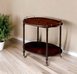 Homeroots Plantation Cherry Tea Server  Wood 388952