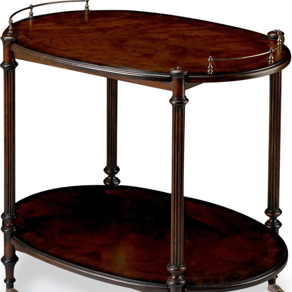 Homeroots Plantation Cherry Tea Server  Wood 388952