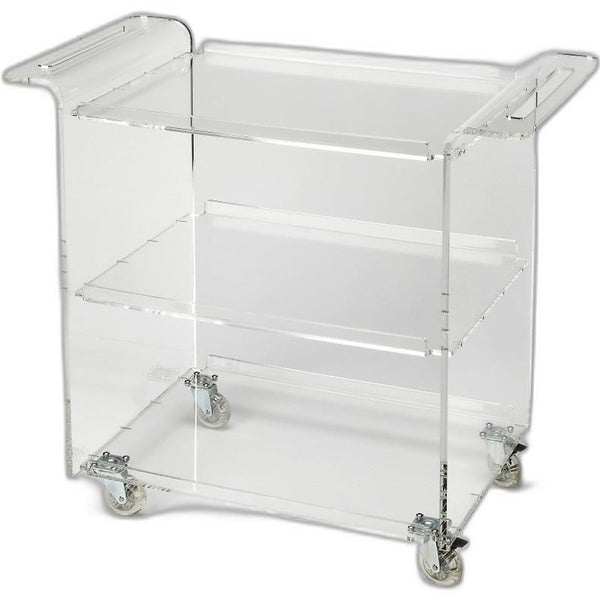 Homeroots Clear Acrylic Rolling Server Bar Cart  Acrylic 388954