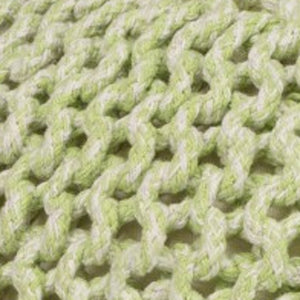 Homeroots 19" Green Round Pouf Ottoman   388961