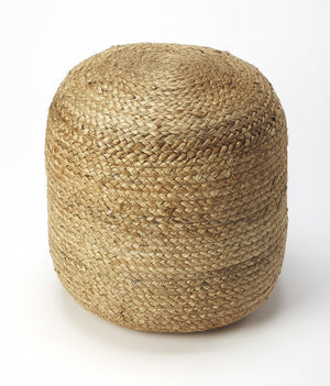 Homeroots 16" Jute Round Pouf Ottoman   388969