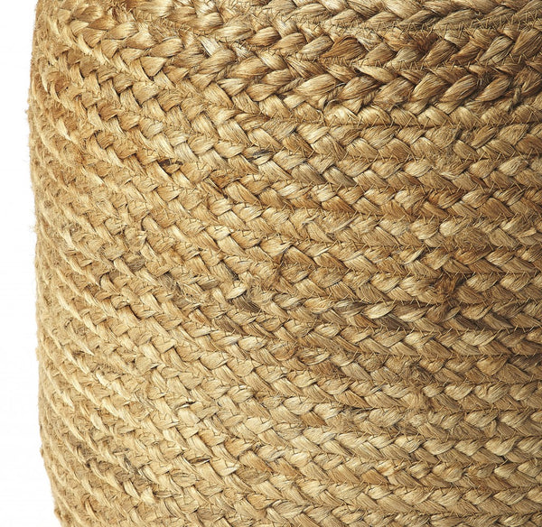 Homeroots 16" Jute Round Pouf Ottoman   388969