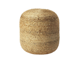 Homeroots 16" Jute Round Pouf Ottoman   388969