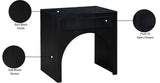 August Black Night Stand 388Black-NS Meridian Furniture