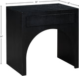 August Black Night Stand 388Black-NS Meridian Furniture