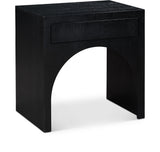 August Black Night Stand 388Black-NS Meridian Furniture