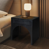 August Black Night Stand 388Black-NS Meridian Furniture