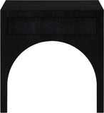 August Black Night Stand 388Black-NS Meridian Furniture