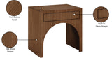 August Walnut Night Stand 388Walnut-NS Meridian Furniture