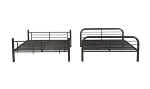 English Elm Bristol Gunmetal Full/Full Bunk Bed with Convertible Split Function, Metal Slat System & Guardrail B2726S00489