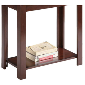 English Elm 24" Traditional Wooden Side Table - Dark Cherry End Table For Living Room, Bedroom, Or Entryway B072115842