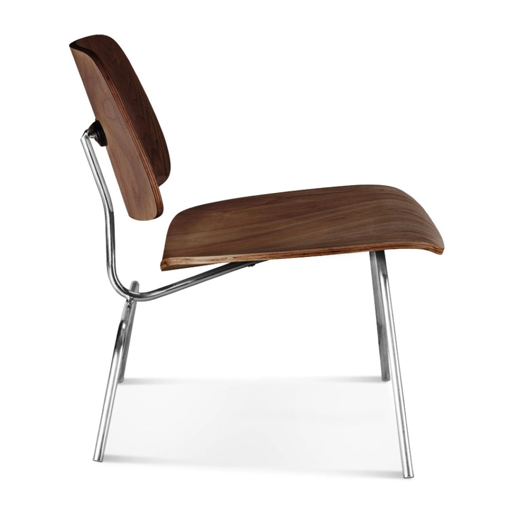 English Elm Molded Plywood Lounge Chair Mid-century Chrome Base Ergonomic Seat for Modern Living B353P345955
