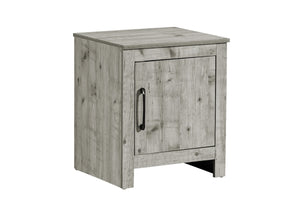 English Elm Accent Side Table Rustic Grey Laminate Compact Storage Cabinet Transitional Bedroom B2710P461656