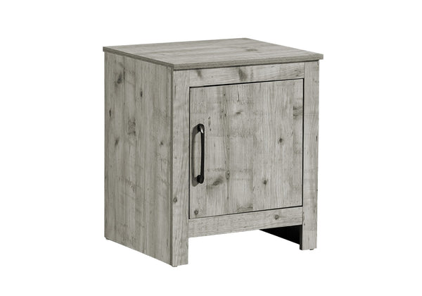 English Elm Accent Side Table Rustic Grey Laminate Compact Storage Cabinet Transitional Bedroom B2710P461656