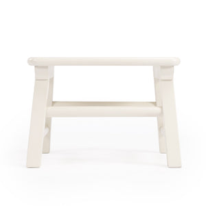 Homeroots 10" White Manufactured Wood Backless Bar Chair   389034