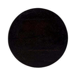 Homeroots 28" Brown And Black Manufactured Wood And Iron Backless Swivel Bar Chair  Iron 389040