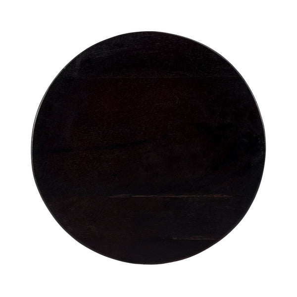 Homeroots 28" Brown And Black Manufactured Wood And Iron Backless Swivel Bar Chair  Iron 389040