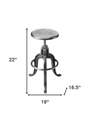 Homeroots Iron Backless Swivel Bar Chair   389043