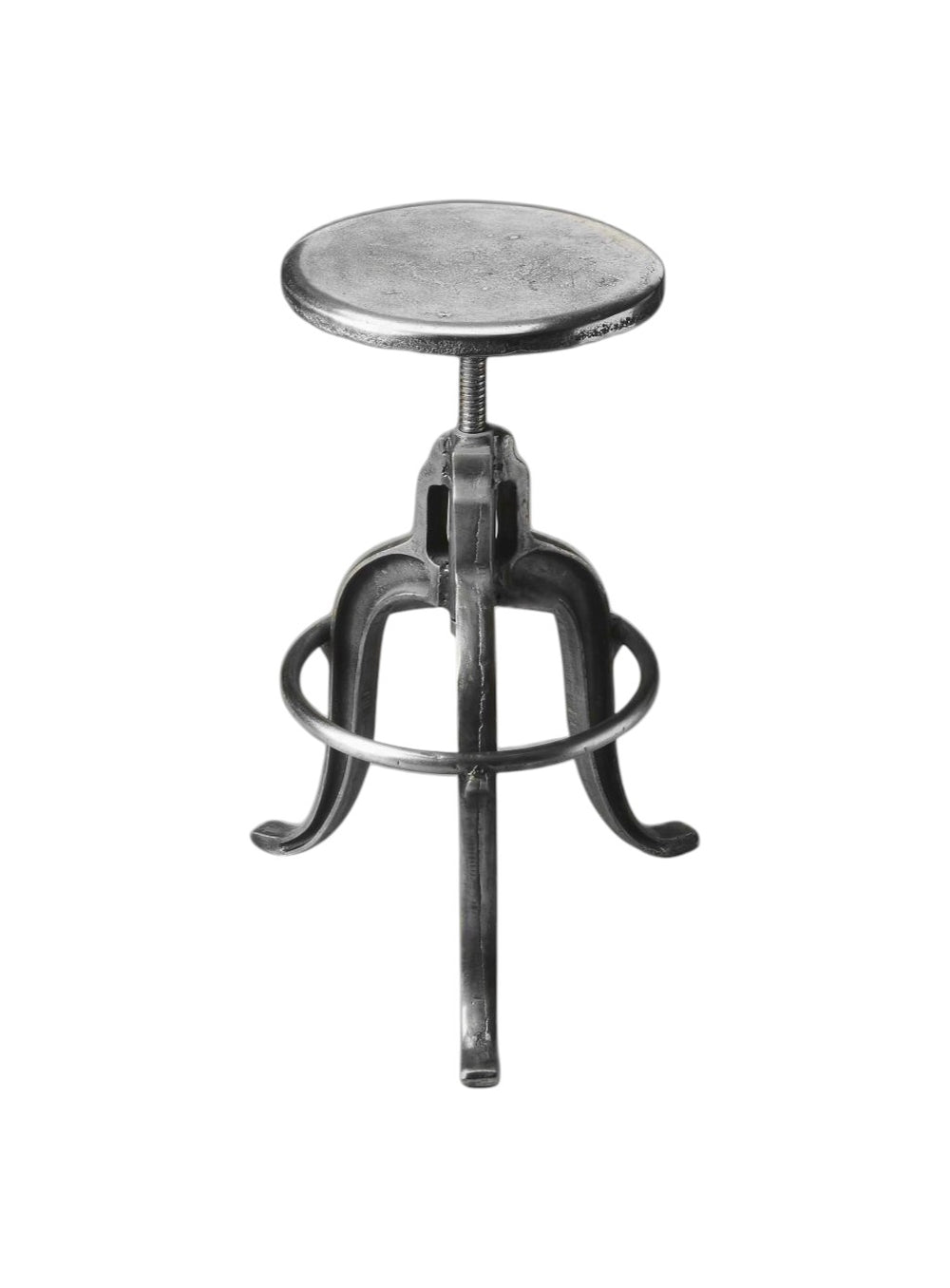 Homeroots Iron Backless Swivel Bar Chair   389043