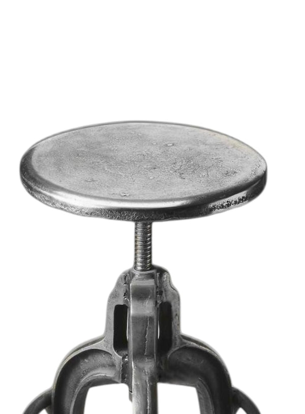 Homeroots Iron Backless Swivel Bar Chair   389043