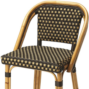 HomeRoots 26" Brown and Natural Rattan Bar Chair – Coastal-Inspired Design with Comfort & Durability for Your Space 389050