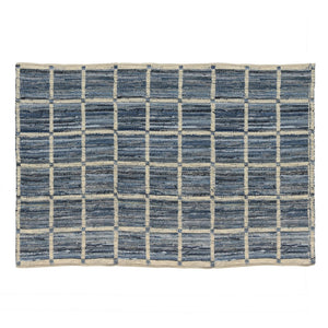 Homeroots 5' X 8' Blue And Gray Area Rug  Cotton Blend 389075