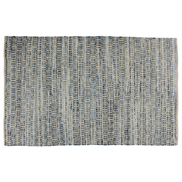 Homeroots 5' X 8' Blue And Gray Area Rug  Cotton Blend 389076