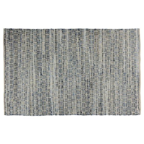 Homeroots 5' X 8' Blue And Gray Area Rug  Cotton Blend 389076