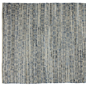 Homeroots 5' X 8' Blue And Gray Area Rug  Cotton Blend 389076