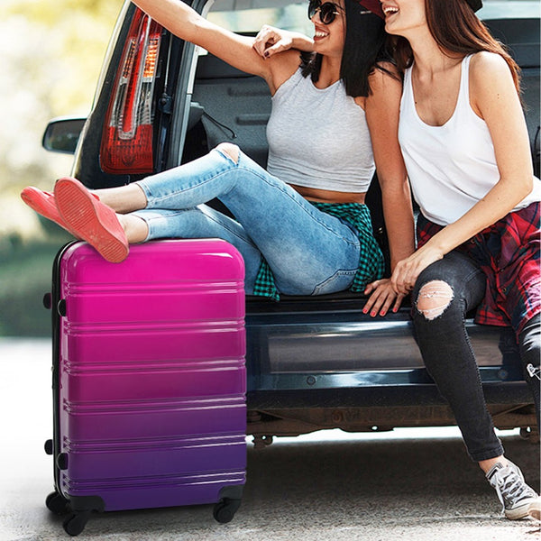 English Elm Hardshell Polycarbonate 3 Piece Luggage Set Spinner Wheels Tsa Lock Expandable Travel Multicolor Purple N732P184448Z