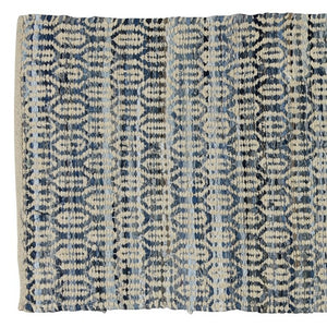 Homeroots 8' Blue And Gray Runner Rug  Denim,Chenille 389078