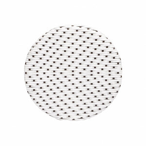 HomeRoots 24" Brown & White Rattan Backless Counter Stool - Stylish, Lightweight, Versatile for Indoor/Outdoor Use 389086