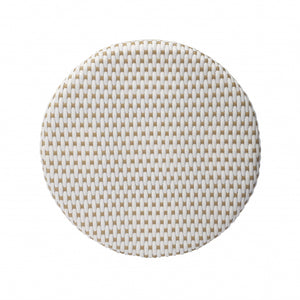 Homeroots 24" Beige White And Natural Rattan Backless Counter Height Bar Chair   389108