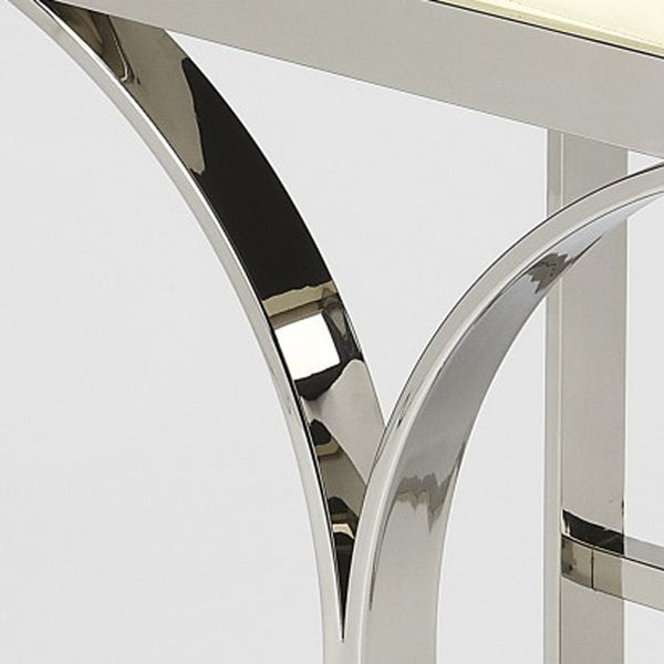 Homeroots 24" Off White And Silver Faux Leather And Iron Backless Counter Height Bar Chair   389116