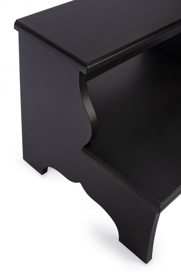 Homeroots 18" Dark Brown Wood Step Stool   389141