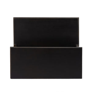 Homeroots 18" Dark Brown Wood Step Stool   389141