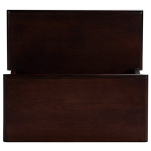 Homeroots 15" Dark Brown Wood Handcrafted Step Stool   389142