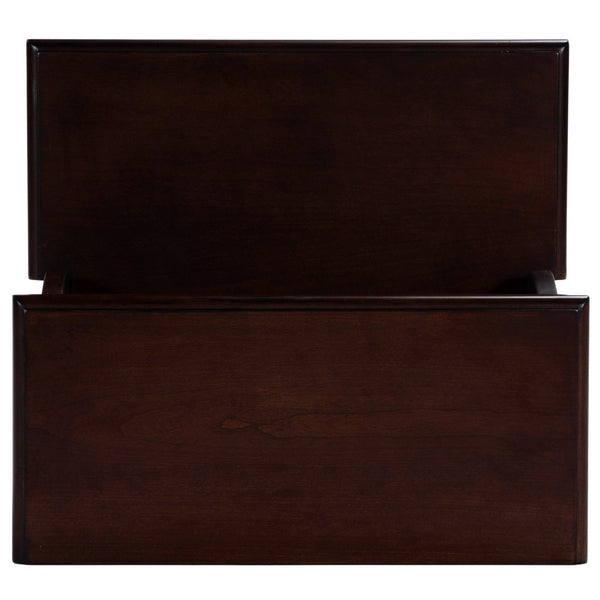 Homeroots 15" Dark Brown Wood Handcrafted Step Stool   389142