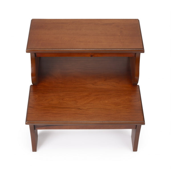 Homeroots 15" Brown Solid And Manufactured Wood Step Stool   389145