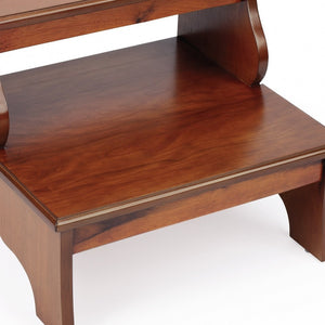 Homeroots 15" Brown Solid And Manufactured Wood Step Stool   389145