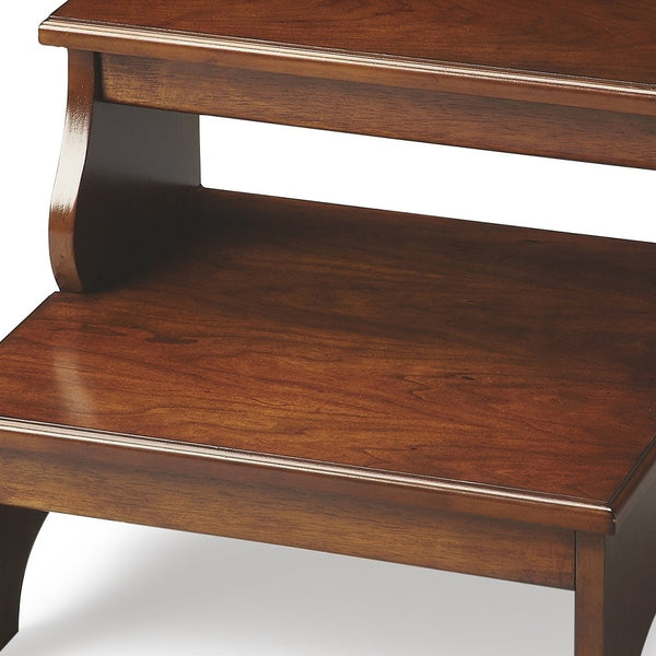 Homeroots 15" Brown Manufactured Wood Backless Bar Chair  Mdf 389146