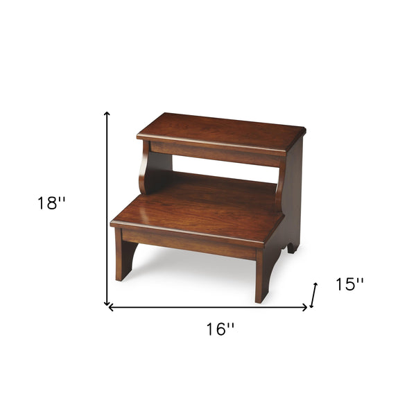 Homeroots 15" Brown Manufactured Wood Backless Bar Chair  Mdf 389146