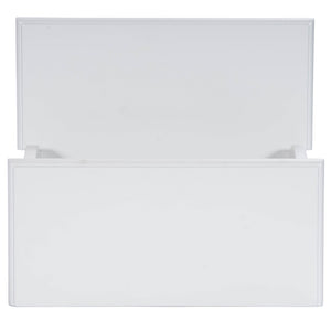 Homeroots 18" White Wood Footstool   389148