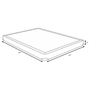 English Elm Maynard Grey Fabric Twin Low Profile Box Spring with Metal Frame Usa Made B062P468079