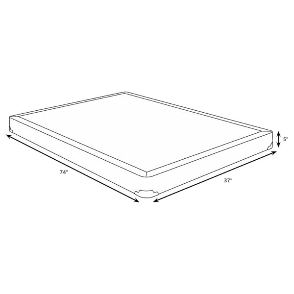 English Elm Maynard Grey Fabric Twin Low Profile Box Spring with Metal Frame Usa Made B062P468079