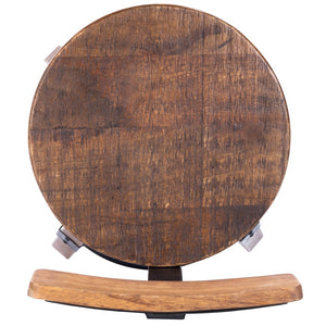 Homeroots 28" Brown And Natural Solid Wood And Iron Bar Chair  Wood 389153