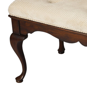 Homeroots Classic Cherry Brown Finish Bench  Solid Wood 389169