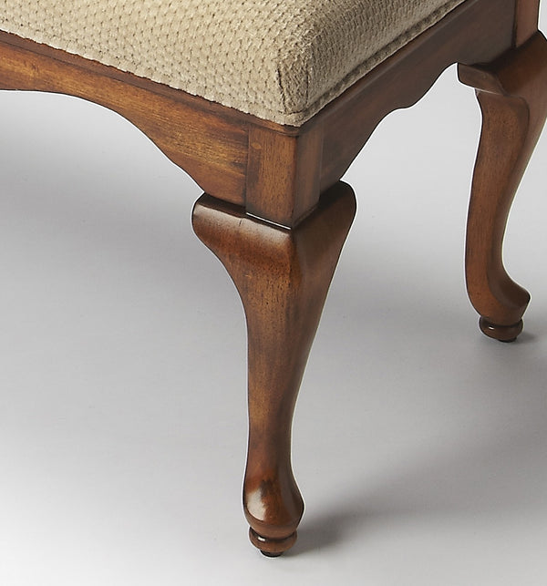 Homeroots Classic Olive Brown Bench  Solid Wood 389170