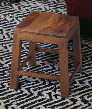 Homeroots 17" Dark Brown Ottoman   389176